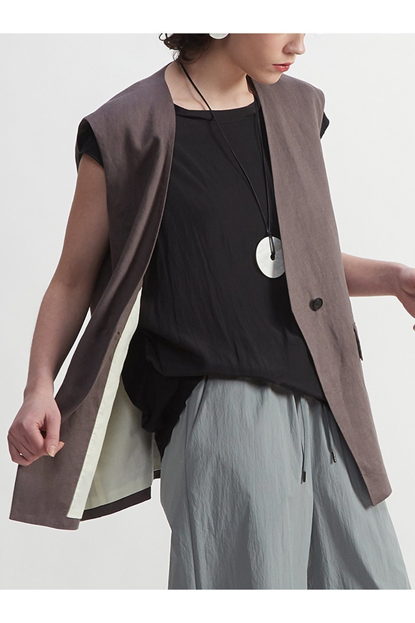 【プレインピープル/PLAIN PEOPLE】のフレンチリネンジレ 人気、トレンドファッション・服の通販 founy(ファニー) 　ファッション　Fashion　レディースファッション　Fashion for Women　アウター　Coat / Outerwear Collection　レディースジャケット・軽アウター　Jackets　なめらか　Smooth, Silky Texture　カーゴパンツ　Cargo Pants, Utility Pants　コンビネゾン　Jumpsuit, All-in-One　ジャケット　Jacket, Outerwear　バランス　Balance, Style Balance　フレンチ　French, French Style　ベスト　Vest, Waistcoat　ボトム　Bottoms, Lower Wear　リネン　Linen, Linen Fabric　other-4|ID: prp329100004924914 ipo3291000000036954361