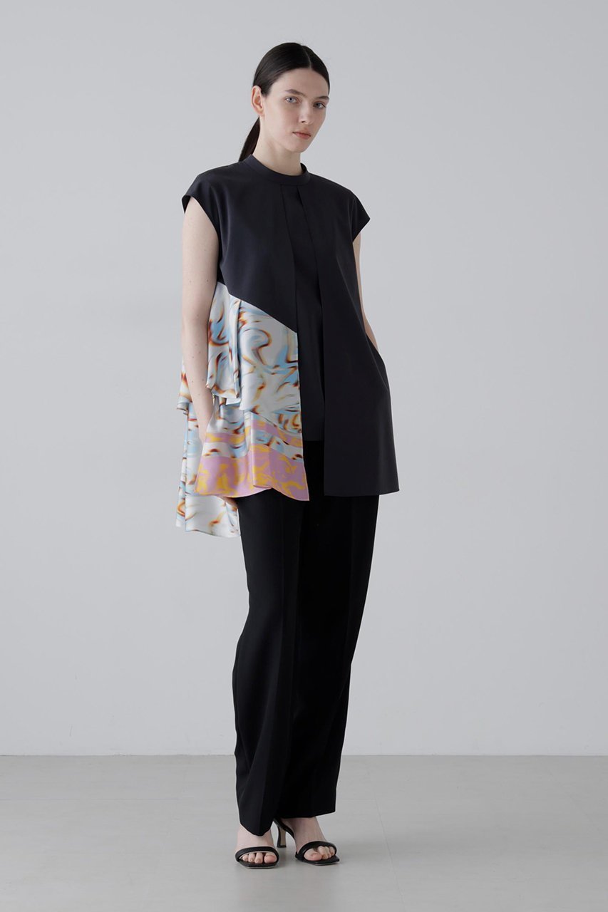 【アドーア/ADORE】のユーフォリアプリントブラウス 人気、トレンドファッション・服の通販 founy(ファニー) 　ファッション　Fashion　レディースファッション　Fashion for Women　トップス・カットソー　Cut & Sew Tops　シャツ・ブラウス・オフィスカジュアル　Elegant Blouses & Button-Ups　おすすめ　Recommended / Our Picks　アシンメトリー　Asymmetrical Style　サテン　Satin, Glossy Fabric　ショート　Short, Short Length　スリーブ　Sleeve, Long Sleeve / Short Sleeve　セットアップ　Set-Up, Coordinated Outfit　ドレープ　Drape, Draping Fabric　プリント　Print, Printed Pattern　モチーフ　Motif, Design Theme　エレガント 上品　Elegant　無地　Plain, Solid Color　other-3|ID: prp329100004924917 ipo3291000000036954386