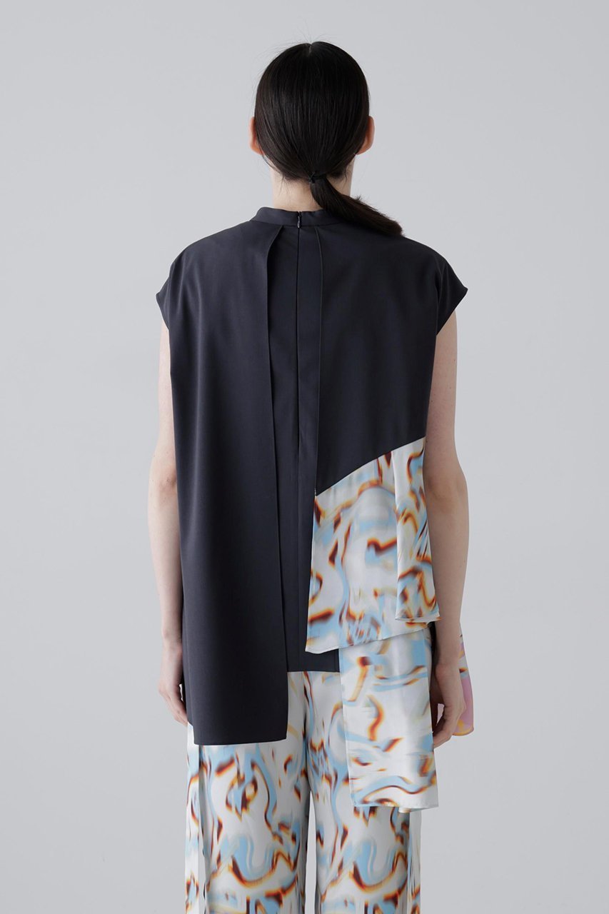 【アドーア/ADORE】のユーフォリアプリントブラウス 人気、トレンドファッション・服の通販 founy(ファニー) 　ファッション　Fashion　レディースファッション　Fashion for Women　トップス・カットソー　Cut & Sew Tops　シャツ・ブラウス・オフィスカジュアル　Elegant Blouses & Button-Ups　おすすめ　Recommended / Our Picks　アシンメトリー　Asymmetrical Style　サテン　Satin, Glossy Fabric　ショート　Short, Short Length　スリーブ　Sleeve, Long Sleeve / Short Sleeve　セットアップ　Set-Up, Coordinated Outfit　ドレープ　Drape, Draping Fabric　プリント　Print, Printed Pattern　モチーフ　Motif, Design Theme　エレガント 上品　Elegant　無地　Plain, Solid Color　other-6|ID: prp329100004924917 ipo3291000000036954389