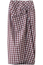 【マルティニーク/martinique】の【CURRENTAGE】ギンガムチェックスカート 人気、トレンドファッション・服の通販 founy(ファニー) ファッション Fashion レディースファッション Fashion for Women スカート Skirts ロングスカート Long Skirts / Maxi & Midi Skirts アシンメトリー Asymmetrical Style ギンガム Gingham, Gingham Fabric シルク Silk, 100% Silk シンプル Simple, Minimal ドレープ Drape, Draping Fabric フロント Front, Front Design リボン Ribbon, Bow ロング Long, Long-Length エレガント 上品 Elegant thumbnail チェック|ID: prp329100004924921 ipo3291000000036954419