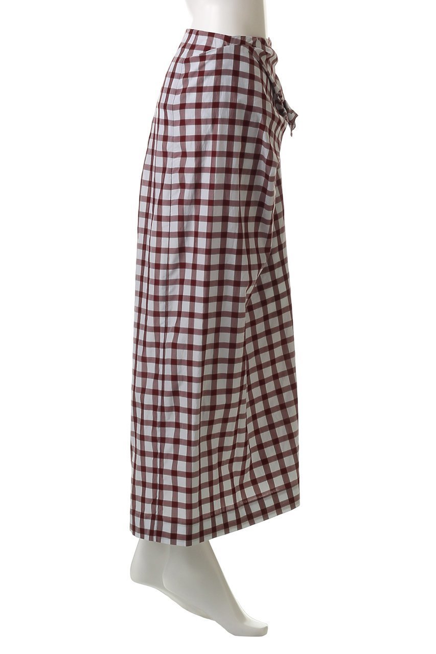 【マルティニーク/martinique】の【CURRENTAGE】ギンガムチェックスカート 人気、トレンドファッション・服の通販 founy(ファニー) ファッション Fashion レディースファッション Fashion for Women スカート Skirts ロングスカート Long Skirts / Maxi & Midi Skirts アシンメトリー Asymmetrical Style ギンガム Gingham, Gingham Fabric シルク Silk, 100% Silk シンプル Simple, Minimal ドレープ Drape, Draping Fabric フロント Front, Front Design リボン Ribbon, Bow ロング Long, Long-Length エレガント 上品 Elegant other-3|ID: prp329100004924921 ipo3291000000036954421