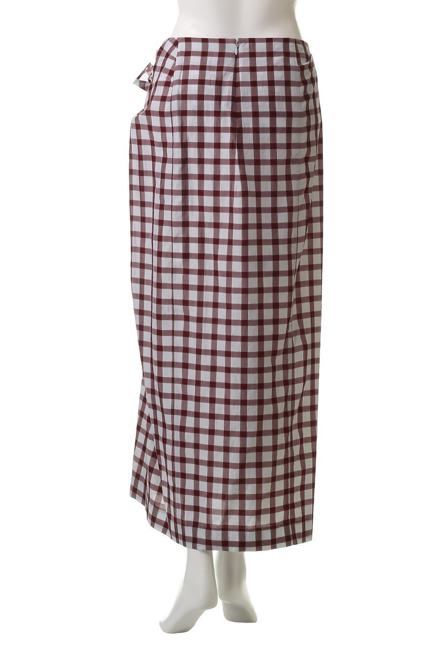 【マルティニーク/martinique】の【CURRENTAGE】ギンガムチェックスカート 人気、トレンドファッション・服の通販 founy(ファニー) ファッション Fashion レディースファッション Fashion for Women スカート Skirts ロングスカート Long Skirts / Maxi & Midi Skirts アシンメトリー Asymmetrical Style ギンガム Gingham, Gingham Fabric シルク Silk, 100% Silk シンプル Simple, Minimal ドレープ Drape, Draping Fabric フロント Front, Front Design リボン Ribbon, Bow ロング Long, Long-Length エレガント 上品 Elegant other-4|ID: prp329100004924921 ipo3291000000036954422