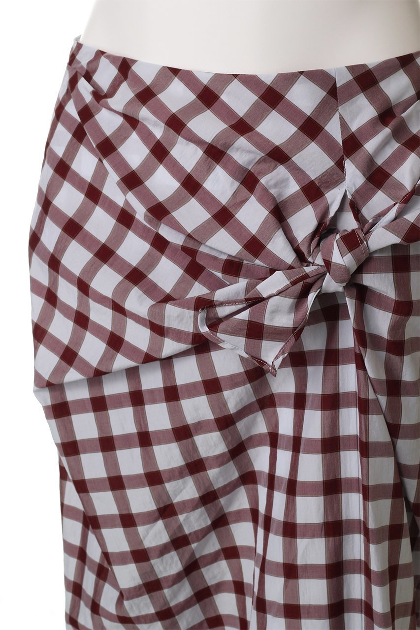 【マルティニーク/martinique】の【CURRENTAGE】ギンガムチェックスカート 人気、トレンドファッション・服の通販 founy(ファニー) ファッション Fashion レディースファッション Fashion for Women スカート Skirts ロングスカート Long Skirts / Maxi & Midi Skirts アシンメトリー Asymmetrical Style ギンガム Gingham, Gingham Fabric シルク Silk, 100% Silk シンプル Simple, Minimal ドレープ Drape, Draping Fabric フロント Front, Front Design リボン Ribbon, Bow ロング Long, Long-Length エレガント 上品 Elegant other-5|ID: prp329100004924921 ipo3291000000036954423