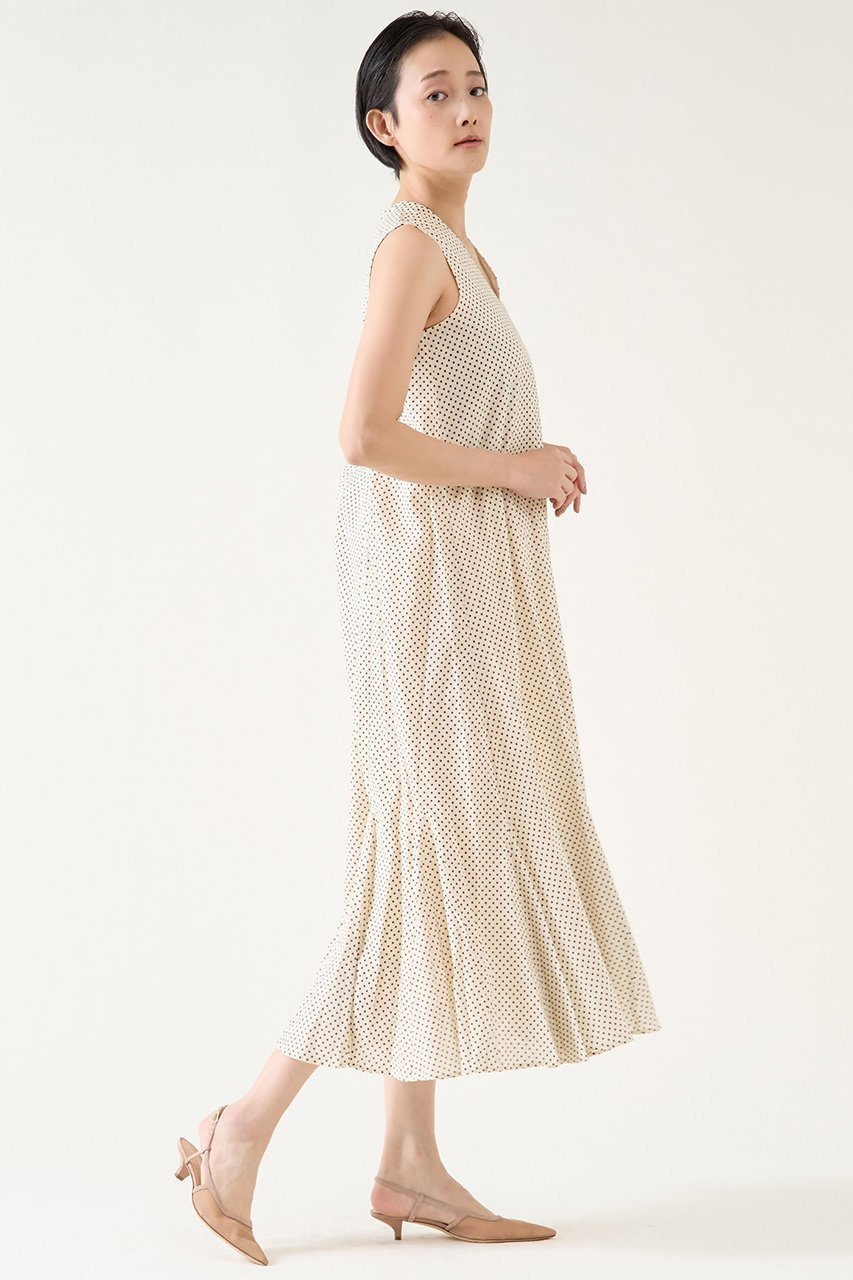 【マルティニーク/martinique】の《別注》【MARIHA】夏の月影のドレス ノースリーブ Polka Dot Ecru 人気、トレンドファッション・服の通販 founy(ファニー) 　ファッション　Fashion　レディースファッション　Fashion for Women　ワンピース　Dresses　フォーマル・パーティードレス・結婚式用ドレス　Elegant & Casual Dresses　チュニック　Tunic Tops & Dresses　インド　Indian Textile　エレガント 上品　Elegant　チュニック　Tunic, Long Top　ドット　Polka Dot, Dot Pattern　ドレス　Dress, One-Piece　ノースリーブ　Sleeveless, No-Sleeve　バランス　Balance, Style Balance　別注　Limited Edition, Custom Order　ロング　Long, Long-Length　夏　Summer　other-2|ID: prp329100004924929 ipo3291000000036954463