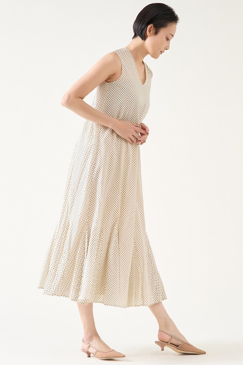 【マルティニーク/martinique】の《別注》【MARIHA】夏の月影のドレス ノースリーブ Polka Dot Ecru 人気、トレンドファッション・服の通販 founy(ファニー) 　ファッション　Fashion　レディースファッション　Fashion for Women　ワンピース　Dresses　フォーマル・パーティードレス・結婚式用ドレス　Elegant & Casual Dresses　チュニック　Tunic Tops & Dresses　インド　Indian Textile　エレガント 上品　Elegant　チュニック　Tunic, Long Top　ドット　Polka Dot, Dot Pattern　ドレス　Dress, One-Piece　ノースリーブ　Sleeveless, No-Sleeve　バランス　Balance, Style Balance　別注　Limited Edition, Custom Order　ロング　Long, Long-Length　夏　Summer　other-4|ID: prp329100004924929 ipo3291000000036954465