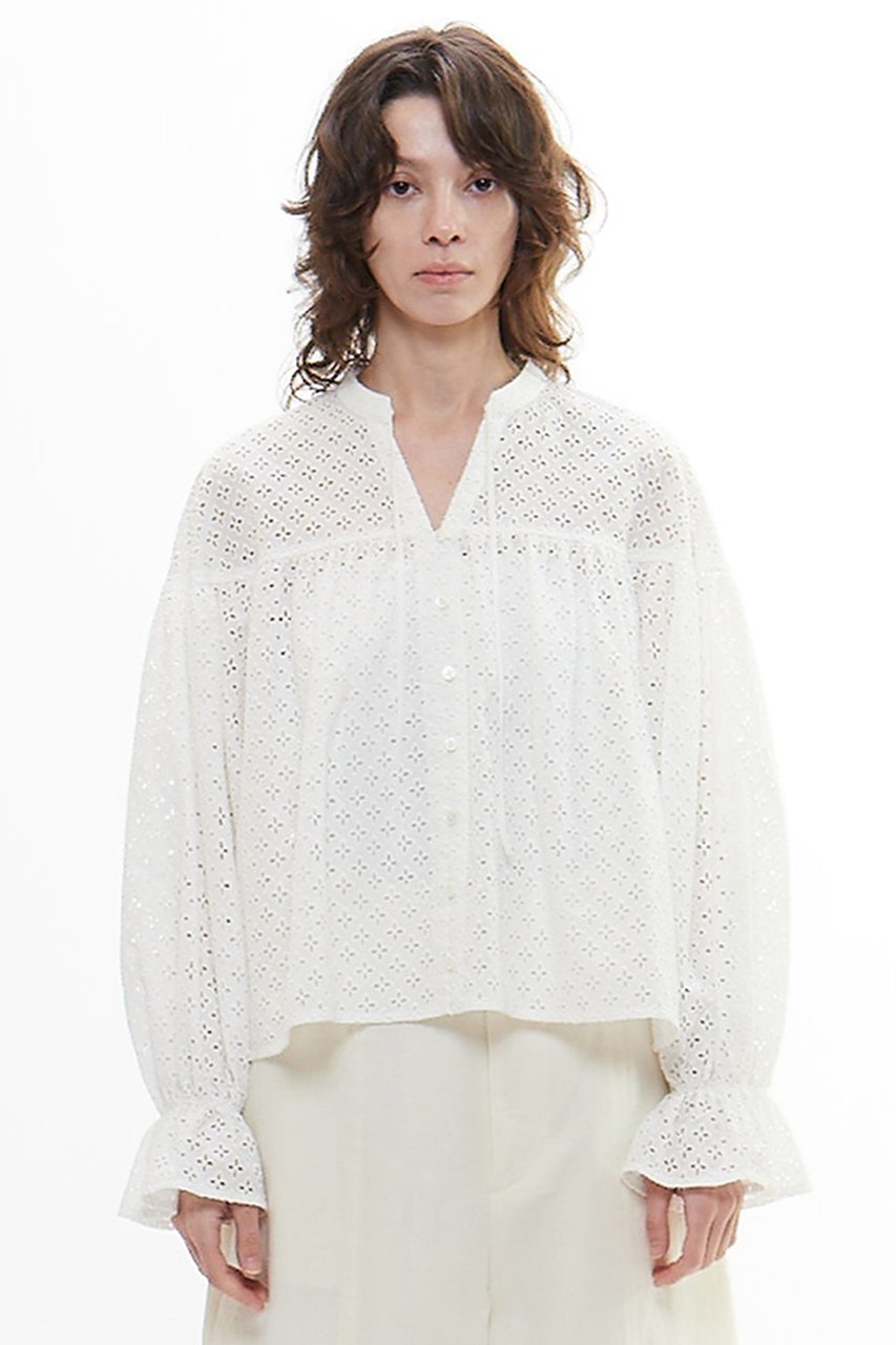 【プレインピープル/PLAIN PEOPLE】のレースショート丈ブラウス 人気、トレンドファッション・服の通販 founy(ファニー) 　ファッション　Fashion　レディースファッション　Fashion for Women　トップス・カットソー　Cut & Sew Tops　シャツ・ブラウス・オフィスカジュアル　Elegant Blouses & Button-Ups　キャミワンピース　Cami Dress, Slip Dress　コンパクト　Compact, Small Size　ショート　Short, Short Length　スリーブ　Sleeve, Long Sleeve / Short Sleeve　バランス　Balance, Style Balance　レース　Lace, Lace Fabric　ロング　Long, Long-Length　ワーク　Workwear, Utility Style　夏　Summer　other-2|ID: prp329100004924934 ipo3291000000036954492