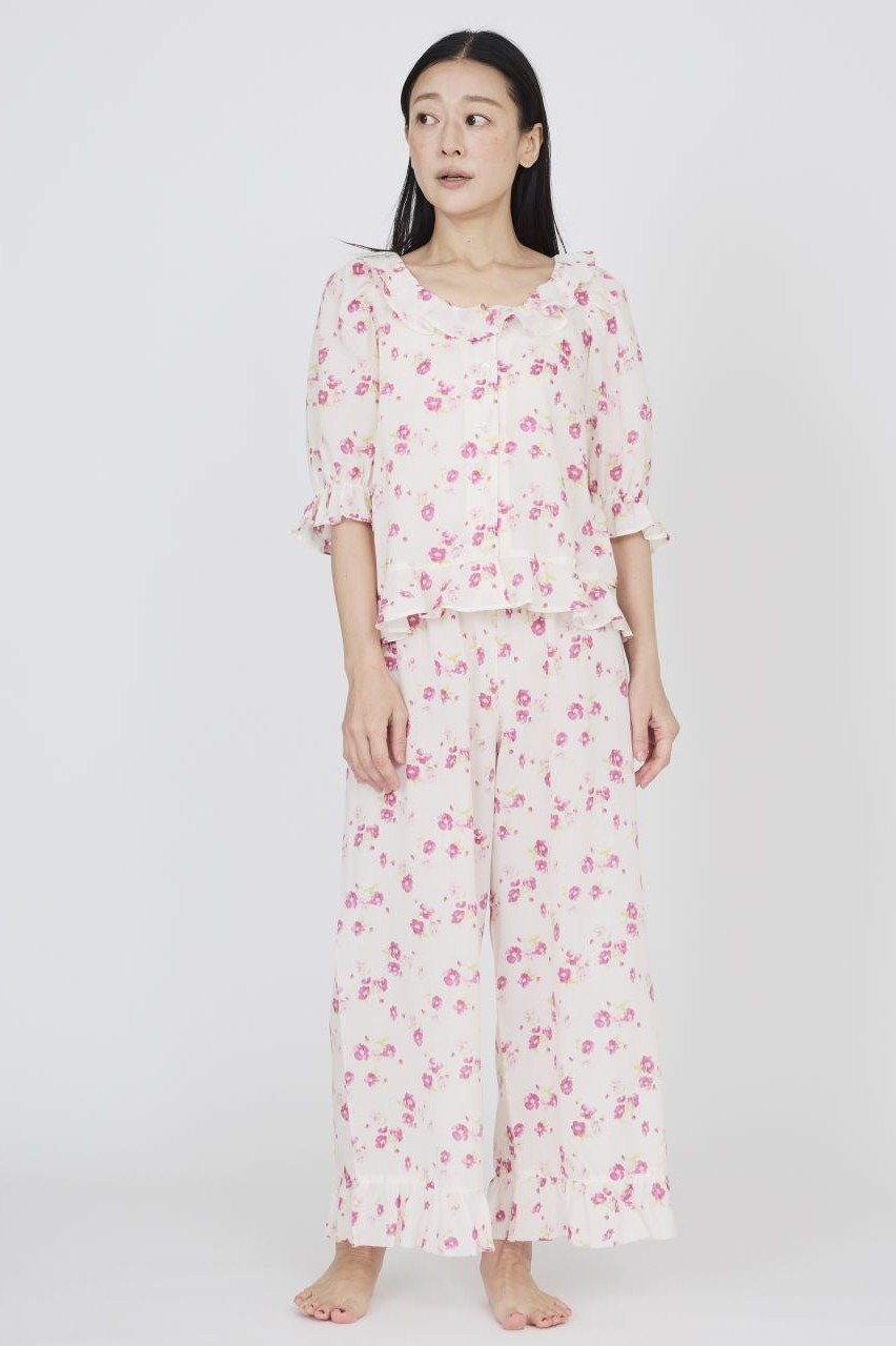 【ナナデコール/nanadecor】のフレンチローズブラウス 人気、トレンドファッション・服の通販 founy(ファニー) 　ファッション　Fashion　レディースファッション　Fashion for Women　トップス・カットソー　Cut & Sew Tops　シャツ・ブラウス・オフィスカジュアル　Elegant Blouses & Button-Ups　スリーブ　Sleeve, Long Sleeve / Short Sleeve　フリル　Frill, Ruffle　フレンチ　French, French Style　ロング　Long, Long-Length　ローズ　Rose, Rose Motif　other-6|ID: prp329100004924946 ipo3291000000036954638