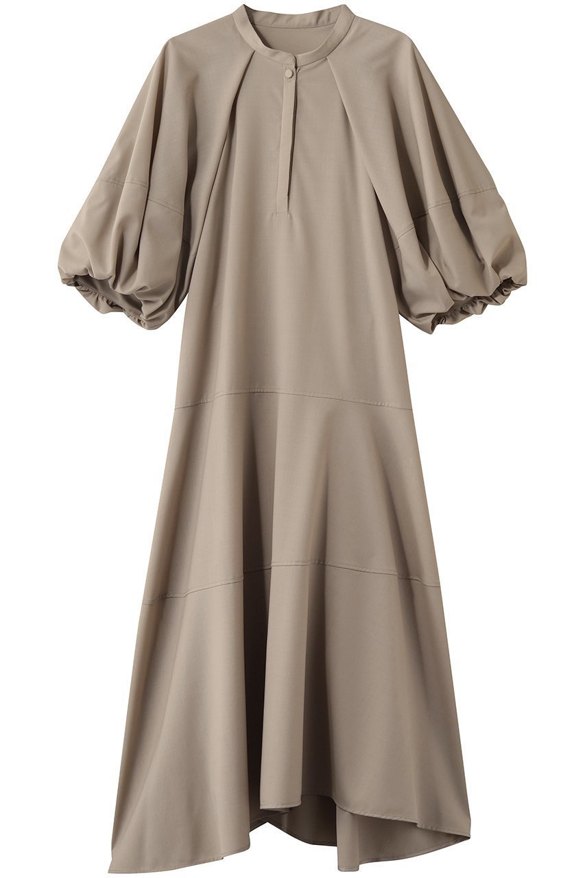 【ランバン オン ブルー/LANVIN en Bleu】のサマーウールバルーンスリーブワンピース インテリア・キッズ・メンズ・レディースファッション・服の通販 founy(ファニー) 　ファッション　Fashion　レディースファッション　Fashion for Women　ワンピース　Dresses　チュニック　Tunic Tops & Dresses　イレギュラー　Irregular Design　スリーブ　Sleeve, Long Sleeve / Short Sleeve　スーツ　Suit, Formalwear　チュニック　Tunic, Long Top　バルーン　Balloon, Balloon Silhouette　パーティ　Party, Party Style　ボレロ　Bolero, Short Cardigan　メンズ　Men's, Menswear　ロング　Long, Long-Length　エレガント 上品　Elegant　再入荷　Restock / Back in Stock　ベージュ|ID: prp329100004924950 ipo3291000000036954680