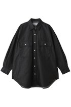 【エリオポール/heliopole】のデニムBIGシャツ 人気、トレンドファッション・服の通販 founy(ファニー) ファッション Fashion レディースファッション Fashion for Women トップス・カットソー Cut & Sew Tops シャツ・ブラウス・オフィスカジュアル Elegant Blouses & Button-Ups スリーブ Sleeve, Long Sleeve / Short Sleeve ダメージ Distressed, Destroyed デニム Denim, Jeans Material ビッグ Big, Oversized ロング Long, Long-Length thumbnail ブラック|ID: prp329100004924954 ipo3291000000036954715