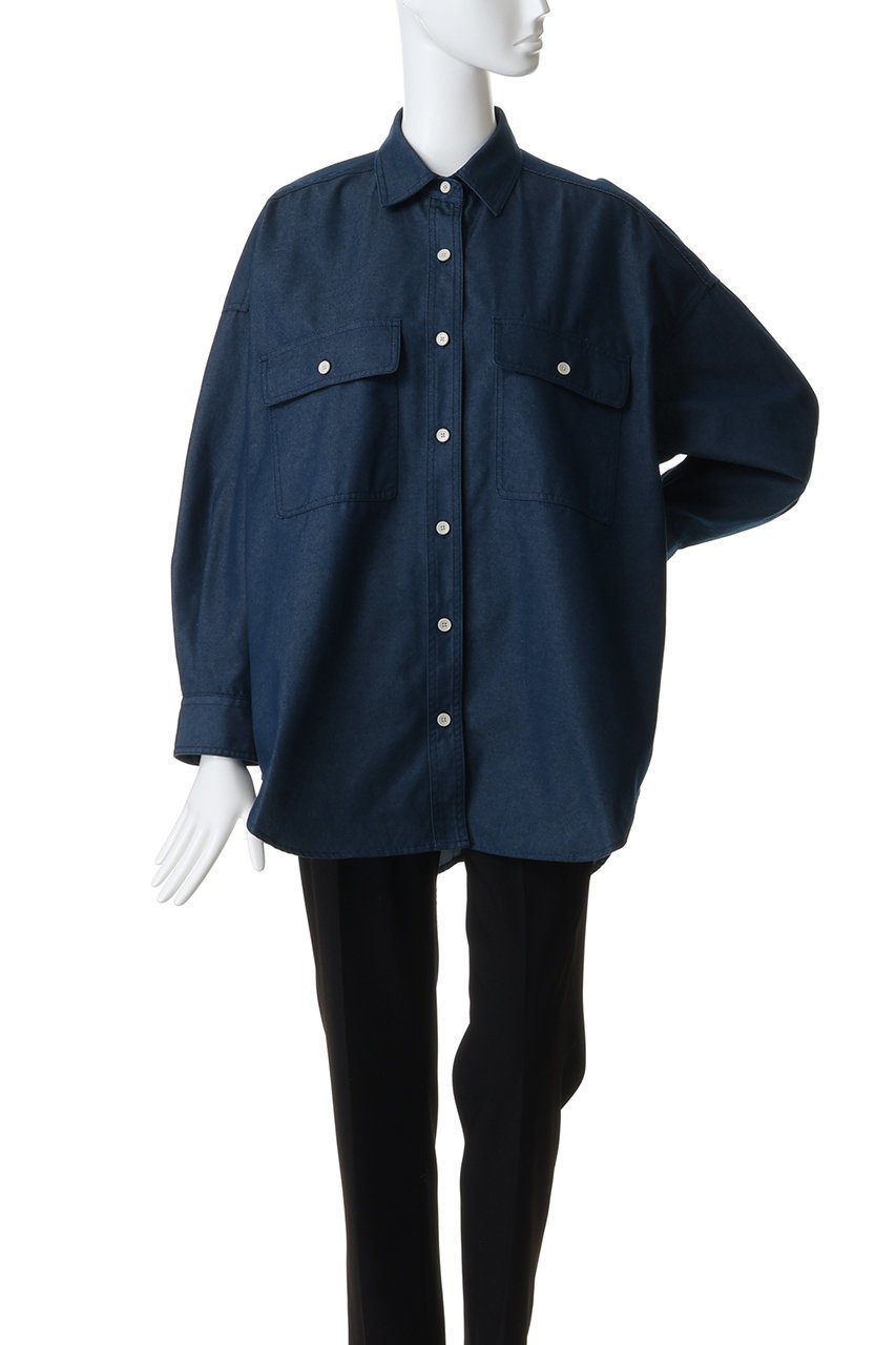 【エリオポール/heliopole】のデニムBIGシャツ 人気、トレンドファッション・服の通販 founy(ファニー) 　ファッション　Fashion　レディースファッション　Fashion for Women　トップス・カットソー　Cut & Sew Tops　シャツ・ブラウス・オフィスカジュアル　Elegant Blouses & Button-Ups　スリーブ　Sleeve, Long Sleeve / Short Sleeve　ダメージ　Distressed, Destroyed　デニム　Denim, Jeans Material　ビッグ　Big, Oversized　ロング　Long, Long-Length　other-2|ID: prp329100004924954 ipo3291000000036954718