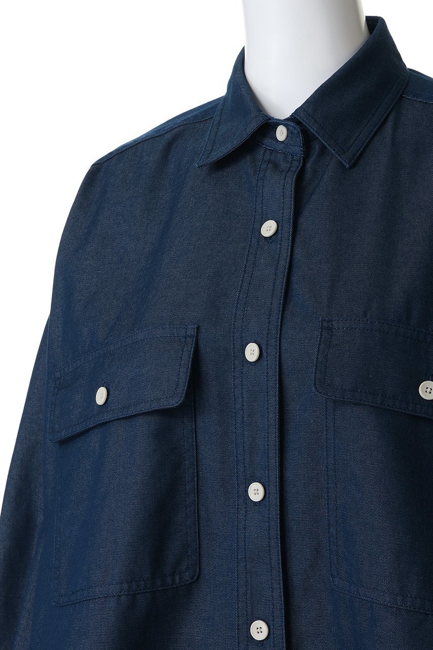 【エリオポール/heliopole】のデニムBIGシャツ 人気、トレンドファッション・服の通販 founy(ファニー) 　ファッション　Fashion　レディースファッション　Fashion for Women　トップス・カットソー　Cut & Sew Tops　シャツ・ブラウス・オフィスカジュアル　Elegant Blouses & Button-Ups　スリーブ　Sleeve, Long Sleeve / Short Sleeve　ダメージ　Distressed, Destroyed　デニム　Denim, Jeans Material　ビッグ　Big, Oversized　ロング　Long, Long-Length　other-5|ID: prp329100004924954 ipo3291000000036954723