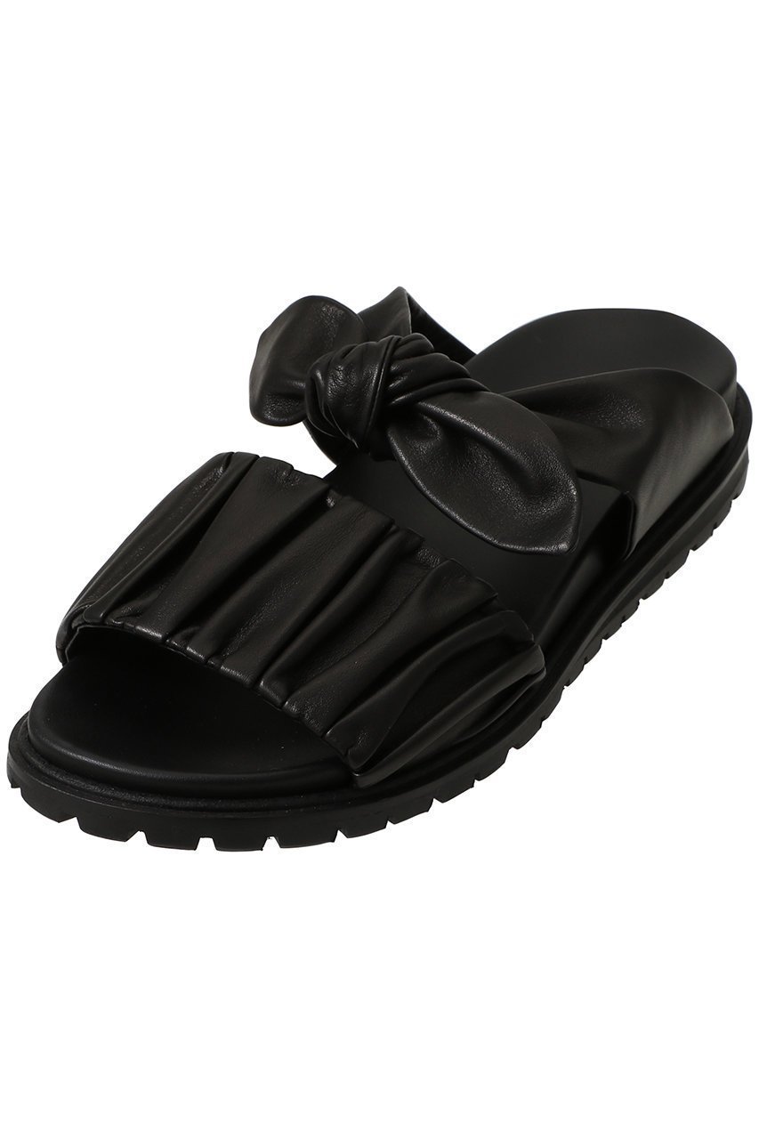 【リュニック エ モア/L'unique et moi】のChouchou リボンベルトサンダル インテリア・キッズ・メンズ・レディースファッション・服の通販 founy(ファニー) 　ファッション　Fashion　レディースファッション　Fashion for Women　ベルト&ウエストマーク　Belts & Waist Accessories　アクセサリー　Fashion Accessories　サンダル　Sandals, Summer Shoes　ソックス　Socks, Hosiery　タイツ　Tights, Legwear　ハーフ　Half, Half-Length　バランス　Balance, Style Balance　再入荷　Restock / Back in Stock　ブラック|ID: prp329100004924958 ipo3291000000036954746