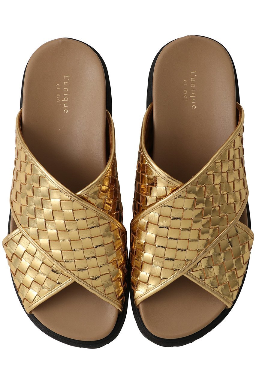 【リュニック エ モア/L'unique et moi】の【ELLE SHOP限定】Sophie メッシュレザークロスベルトサンダル 人気、トレンドファッション・服の通販 founy(ファニー) 　ファッション　Fashion　レディースファッション　Fashion for Women　ベルト&ウエストマーク　Belts & Waist Accessories　サンダル　Sandals, Summer Shoes　デニム　Denim, Jeans Material　モダン　Modern, Contemporary　定番　Standard, Basic Item　other-5|ID: prp329100004924959 ipo3291000000036954762