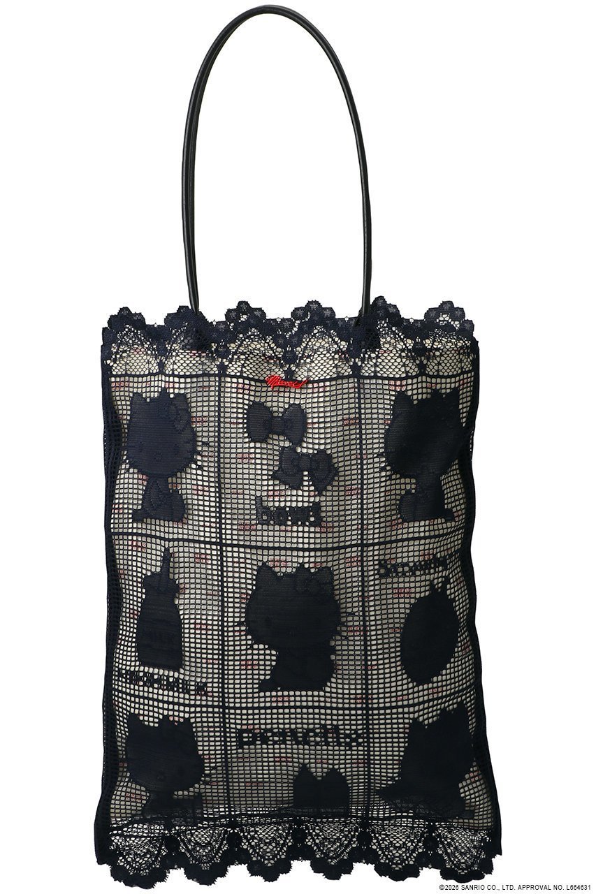 【ミュベール/MUVEIL】のサンリオキャラクターズコラボ ハローキティ レースバッグ インテリア・キッズ・メンズ・レディースファッション・服の通販 founy(ファニー) 　ファッション　Fashion　レディースファッション　Fashion for Women　バッグ　Bags　エレガント 上品　Elegant　バランス　Balance, Style Balance　プリント　Print, Printed Pattern　レース　Lace, Lace Fabric　ブルー|ID: prp329100004924963 ipo3291000000036954789