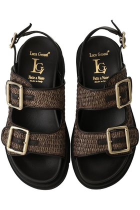 【ルカグロッシ/LucaGrossi】 【ELLE SHOP別注】ラフィア調 ダブルベルトサンダル人気、トレンドファッション・服の通販 founy(ファニー) ファッション Fashion レディースファッション Fashion for Women ベルト&ウエストマーク Belts & Waist Accessories サンダル Sandals, Summer Shoes ダブル Double, Double-Breasted マキシ Maxi, Full Length ラフィア Raffia, Natural Straw リュクス Luxury, Elegant, High-End, Chic ワイド Wide, Wide Fit 別注 Limited Edition, Custom Order 夏 Summer |ID:prp329100004924972