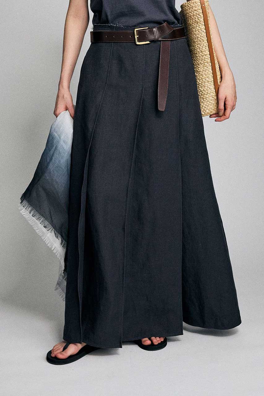 【ブリル/BRILL】のHEMP BIG プリーツスカート インテリア・キッズ・メンズ・レディースファッション・服の通販 founy(ファニー) 　ファッション　Fashion　レディースファッション　Fashion for Women　スカート　Skirts　プリーツスカート / 上品フェミニンスタイル　Pleated Skirts　ロングスカート　Long Skirts / Maxi & Midi Skirts　オックス　Oxford Fabric　スリット　Slit, Slit Detail　バランス　Balance, Style Balance　プリーツ　Pleats, Pleated　ボトム　Bottoms, Lower Wear　ロング　Long, Long-Length　再入荷　Restock / Back in Stock　ネイビー|ID: prp329100004924982 ipo3291000000036954969