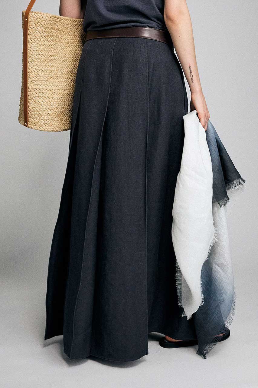 【ブリル/BRILL】のHEMP BIG プリーツスカート 人気、トレンドファッション・服の通販 founy(ファニー) 　ファッション　Fashion　レディースファッション　Fashion for Women　スカート　Skirts　プリーツスカート / 上品フェミニンスタイル　Pleated Skirts　ロングスカート　Long Skirts / Maxi & Midi Skirts　オックス　Oxford Fabric　スリット　Slit, Slit Detail　バランス　Balance, Style Balance　プリーツ　Pleats, Pleated　ボトム　Bottoms, Lower Wear　ロング　Long, Long-Length　再入荷　Restock / Back in Stock　other-3|ID: prp329100004924982 ipo3291000000036954972