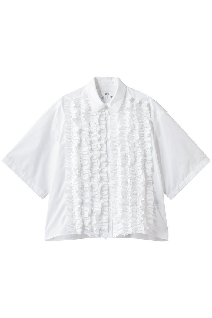 【ジュン オカモト/JUN OKAMOTO】のギャザーフリルブラウス インテリア・キッズ・メンズ・レディースファッション・服の通販 founy(ファウニー) https://founy.com/ ファッション Fashion レディースファッション Fashion for Women トップス・カットソー Cut & Sew Tops シャツ・ブラウス・オフィスカジュアル Elegant Blouses & Button-Ups インナー Innerwear ギャザー Gathered, Ruffled ショート Short, Short Length シンプル Simple, Minimal ジャケット Jacket, Outerwear スラックス Slacks, Dress Pants スリーブ Sleeve, Long Sleeve / Short Sleeve デニム Denim, Jeans Material フリル Frill, Ruffle ブロード Broadcloth, Fine Cotton ボトム Bottoms, Lower Wear エレガント 上品 Elegant 再入荷 Restock / Back in Stock |ID: prp329100004924999 ipo3291000000037238858