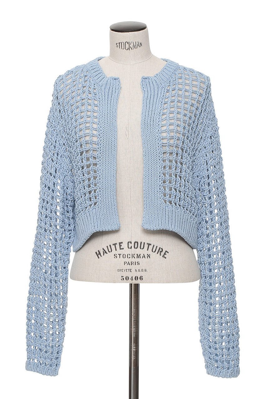 【オブリオ/AUBRIOT】のリッシモコットンカーディガン インテリア・キッズ・メンズ・レディースファッション・服の通販 founy(ファニー) 　ファッション　Fashion　レディースファッション　Fashion for Women　トップス・カットソー　Cut & Sew Tops　ニット　Knit Tops & Sweaters　カーディガン・羽織り　Layered Style Cardigans　カーディガン　Cardigan, Knitwear　コンパクト　Compact, Small Size　ループ　Loop, Loop Knit　サックスブルー|ID: prp329100004925002 ipo3291000000036955166