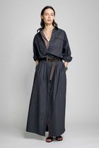 【ブリル/BRILL】のワッシャーシャツロングワンピース 人気、トレンドファッション・服の通販 founy(ファニー) ファッション Fashion レディースファッション Fashion for Women ワンピース Dresses チュニック Tunic Tops & Dresses ストレート Straight, Straight Cut チュニック Tunic, Long Top リネン Linen, Linen Fabric ロング Long, Long-Length 再入荷 Restock / Back in Stock thumbnail チャコールグレー|ID: prp329100004925005 ipo3291000000036955179