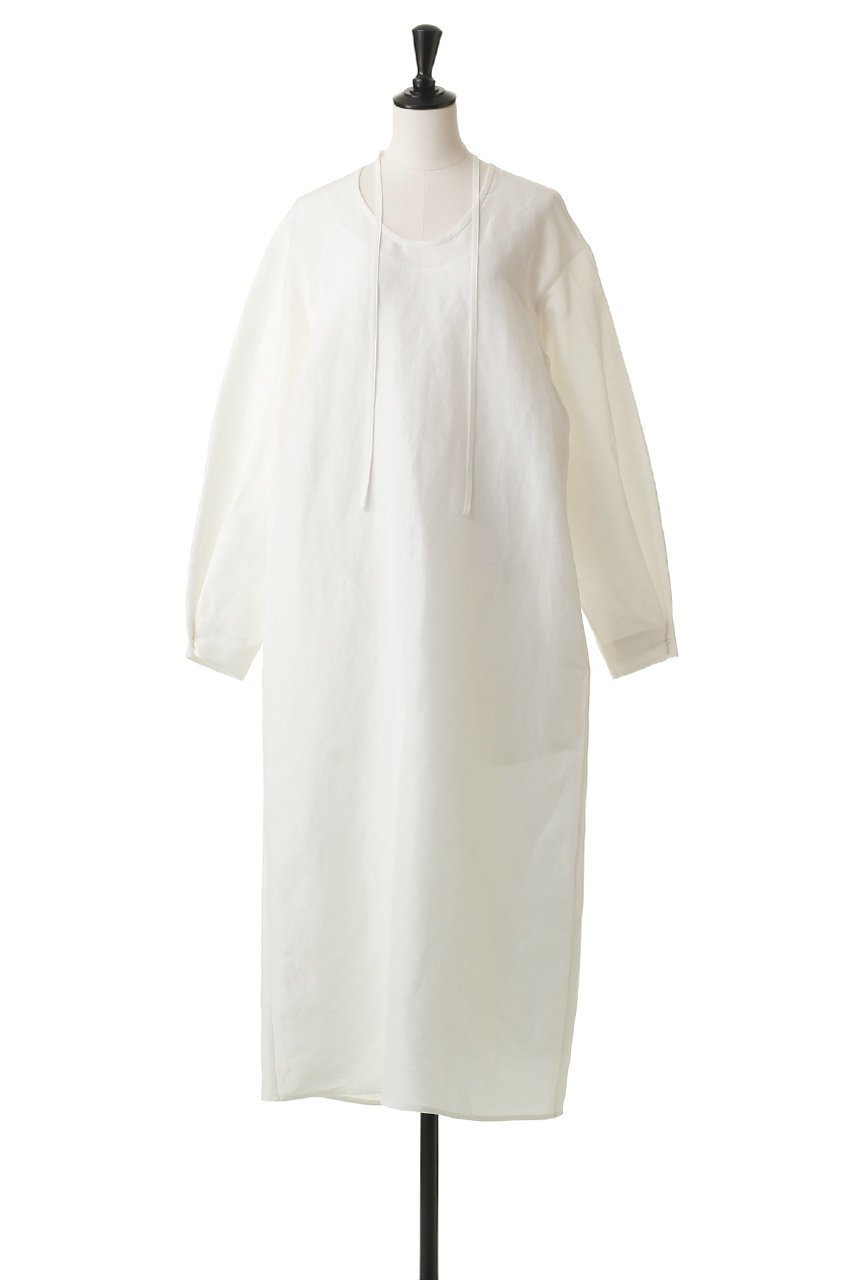 【ブラミンク/BLAMINK】のUネックロングスリーブワンピース 人気、トレンドファッション・服の通販 founy(ファニー) 　ファッション　Fashion　レディースファッション　Fashion for Women　ワンピース　Dresses　チュニック　Tunic Tops & Dresses　シルク　Silk, 100% Silk　シンプル　Simple, Minimal　スリーブ　Sleeve, Long Sleeve / Short Sleeve　チュニック　Tunic, Long Top　フォルム　Silhouette, Form　ミックス　Mix, Mixed Style　other-2|ID: prp329100004925009 ipo3291000000036955225