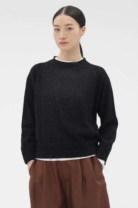 【マーガレットハウエル/MARGARET HOWELL】のLINEN COTTON KNITWEAR 人気、トレンドファッション・服の通販 founy(ファニー) ファッション Fashion レディースファッション Fashion for Women トップス・カットソー Cut & Sew Tops ニット Knit Tops & Sweaters カジュアルプルオーバー・ニットトップス Pullovers & Knit Tops / Casual Pullovers イタリア Italy シンプル Simple, Minimal デニム Denim, Jeans Material バランス Balance, Style Balance リネン Linen, Linen Fabric |ID:prp329100004925047
