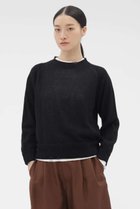 【マーガレットハウエル/MARGARET HOWELL】のLINEN COTTON KNITWEAR 人気、トレンドファッション・服の通販 founy(ファニー) ファッション Fashion レディースファッション Fashion for Women トップス・カットソー Cut & Sew Tops ニット Knit Tops & Sweaters カジュアルプルオーバー・ニットトップス Pullovers & Knit Tops / Casual Pullovers イタリア Italy シンプル Simple, Minimal デニム Denim, Jeans Material バランス Balance, Style Balance リネン Linen, Linen Fabric thumbnail ブラック|ID: prp329100004925047 ipo3291000000036955634