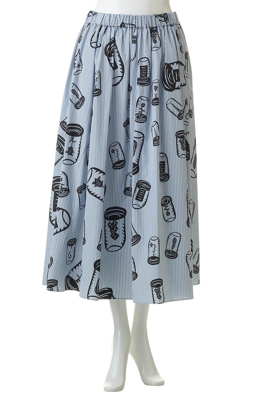 【プレインピープル/PLAIN PEOPLE】のハイカウントストライプギャザーフレアスカート 人気、トレンドファッション・服の通販 founy(ファニー) 　ファッション　Fashion　レディースファッション　Fashion for Women　スカート　Skirts　Aライン・フレアスカート　A-Line & Flared Skirts　ロングスカート　Long Skirts / Maxi & Midi Skirts　ギャザー　Gathered, Ruffled　ストライプ　Stripe, Striped Pattern　プリント　Print, Printed Pattern　ロング　Long, Long-Length　夏　Summer　春　Spring　S/S・春夏　SS, Spring/Summer, Warm Season　other-2|ID: prp329100004925053 ipo3291000000036955694