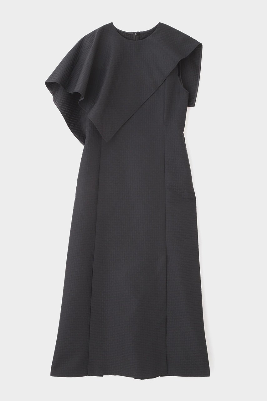 【ル フィル/LE PHIL】のタイルジャカードワンピース インテリア・キッズ・メンズ・レディースファッション・服の通販 founy(ファニー) 　ファッション　Fashion　レディースファッション　Fashion for Women　ワンピース　Dresses　チュニック　Tunic Tops & Dresses　アシンメトリー　Asymmetrical Style　ジャカード／ジャガード　Jacquard, Woven Pattern　スタンダード　Standard, Basic　スリット　Slit, Slit Detail　チュニック　Tunic, Long Top　フィット　Fit, Slim Fit　モチーフ　Motif, Design Theme　ロング　Long, Long-Length　ブラック|ID: prp329100004925065 ipo3291000000036955823