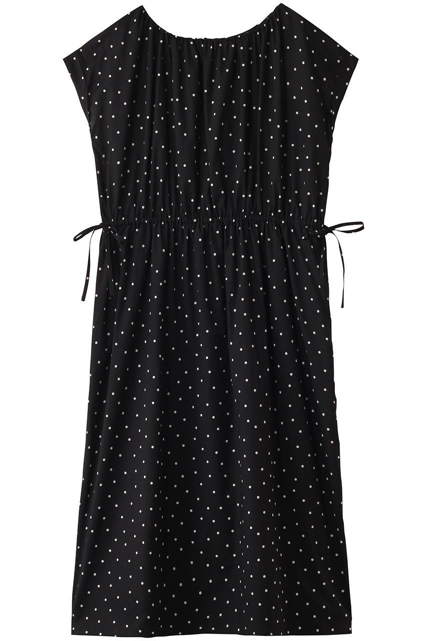 【ナナデコール/nanadecor】のアザミワンピースブラック インテリア・キッズ・メンズ・レディースファッション・服の通販 founy(ファニー) 　ファッション　Fashion　レディースファッション　Fashion for Women　ワンピース　Dresses　チュニック　Tunic Tops & Dresses　おすすめ　Recommended / Our Picks　エアリー　Airy Texture　ギャザー　Gathered, Ruffled　チュニック　Tunic, Long Top　ドット　Polka Dot, Dot Pattern　ビーチ　Beach, Seaside　フェミニン　Feminine, Girly　ランダム　Random, Irregular　ロング　Long, Long-Length　旅行　Travel　ブラック|ID: prp329100004925066 ipo3291000000036955832