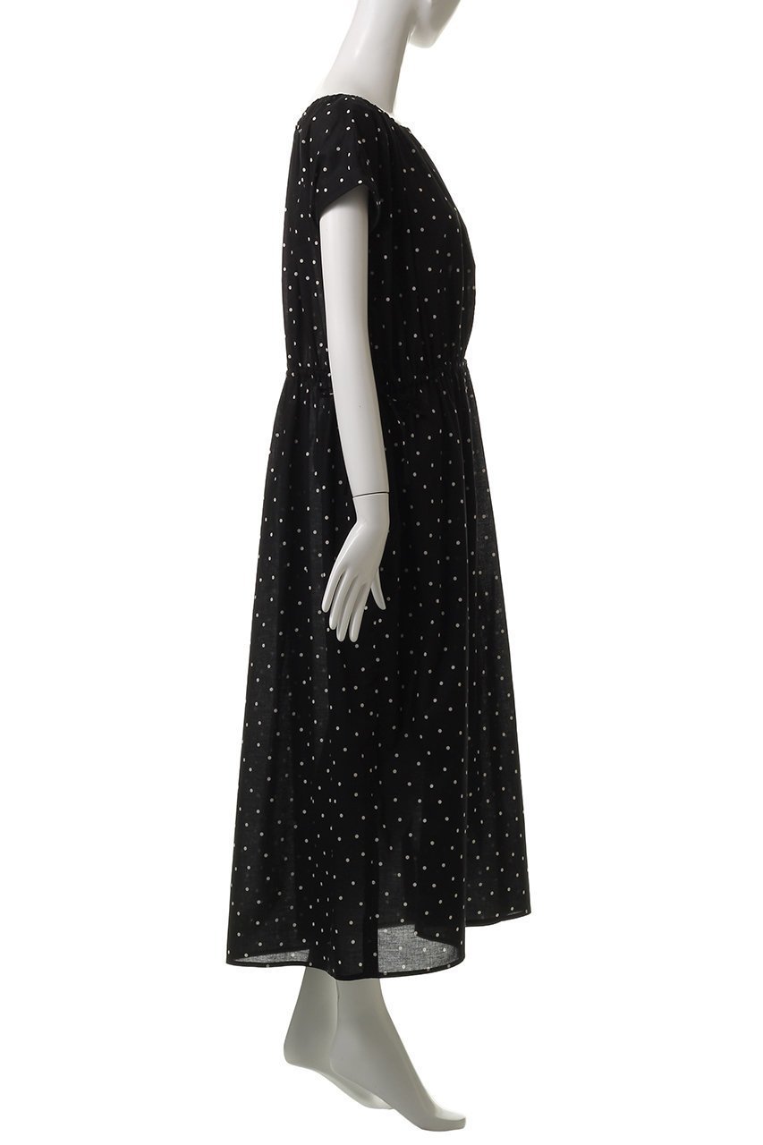 【ナナデコール/nanadecor】のアザミワンピースブラック 人気、トレンドファッション・服の通販 founy(ファニー) 　ファッション　Fashion　レディースファッション　Fashion for Women　ワンピース　Dresses　チュニック　Tunic Tops & Dresses　おすすめ　Recommended / Our Picks　エアリー　Airy Texture　ギャザー　Gathered, Ruffled　チュニック　Tunic, Long Top　ドット　Polka Dot, Dot Pattern　ビーチ　Beach, Seaside　フェミニン　Feminine, Girly　ランダム　Random, Irregular　ロング　Long, Long-Length　旅行　Travel　other-3|ID: prp329100004925066 ipo3291000000036955834