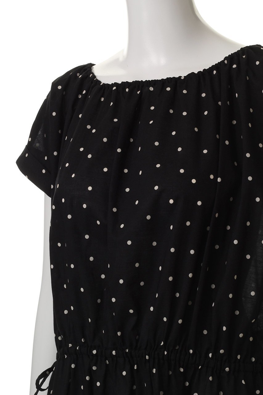【ナナデコール/nanadecor】のアザミワンピースブラック 人気、トレンドファッション・服の通販 founy(ファニー) 　ファッション　Fashion　レディースファッション　Fashion for Women　ワンピース　Dresses　チュニック　Tunic Tops & Dresses　おすすめ　Recommended / Our Picks　エアリー　Airy Texture　ギャザー　Gathered, Ruffled　チュニック　Tunic, Long Top　ドット　Polka Dot, Dot Pattern　ビーチ　Beach, Seaside　フェミニン　Feminine, Girly　ランダム　Random, Irregular　ロング　Long, Long-Length　旅行　Travel　other-5|ID: prp329100004925066 ipo3291000000036955836