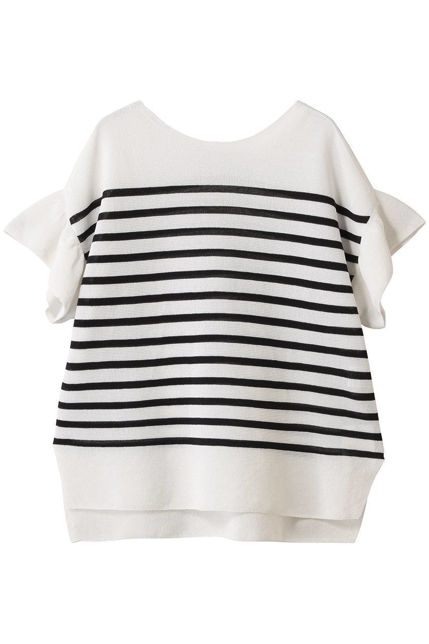 【アナイ/ANAYI】の和紙ガーター2WAYチュニックプルオーバー インテリア・キッズ・メンズ・レディースファッション・服の通販 founy(ファニー) 　ファッション　Fashion　レディースファッション　Fashion for Women　トップス・カットソー　Cut & Sew Tops　ニット　Knit Tops & Sweaters　カジュアルプルオーバー・ニットトップス　Pullovers & Knit Tops / Casual Pullovers　スリーブ　Sleeve, Long Sleeve / Short Sleeve　チュニック　Tunic, Long Top　フェミニン　Feminine, Girly　フリル　Frill, Ruffle　ホワイト×ブラック|ID: prp329100004925076 ipo3291000000036955922