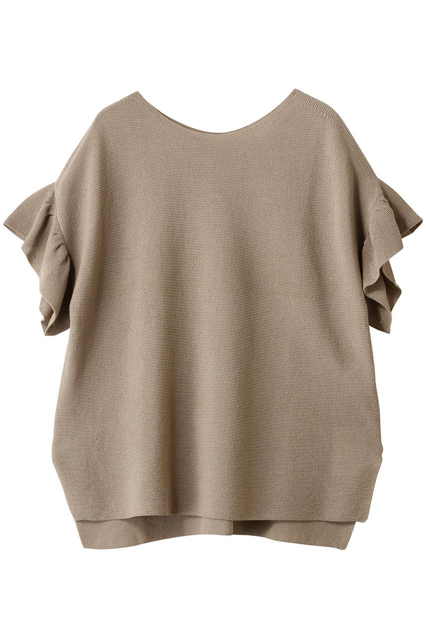 【アナイ/ANAYI】の和紙ガーター2WAYチュニックプルオーバー インテリア・キッズ・メンズ・レディースファッション・服の通販 founy(ファニー) 　ファッション　Fashion　レディースファッション　Fashion for Women　トップス・カットソー　Cut & Sew Tops　ニット　Knit Tops & Sweaters　カジュアルプルオーバー・ニットトップス　Pullovers & Knit Tops / Casual Pullovers　スリーブ　Sleeve, Long Sleeve / Short Sleeve　チュニック　Tunic, Long Top　フェミニン　Feminine, Girly　フリル　Frill, Ruffle　モカ|ID: prp329100004925076 ipo3291000000036955923