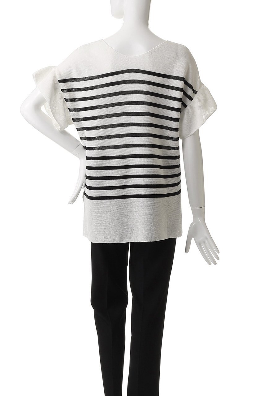 【アナイ/ANAYI】の和紙ガーター2WAYチュニックプルオーバー 人気、トレンドファッション・服の通販 founy(ファニー) 　ファッション　Fashion　レディースファッション　Fashion for Women　トップス・カットソー　Cut & Sew Tops　ニット　Knit Tops & Sweaters　カジュアルプルオーバー・ニットトップス　Pullovers & Knit Tops / Casual Pullovers　スリーブ　Sleeve, Long Sleeve / Short Sleeve　チュニック　Tunic, Long Top　フェミニン　Feminine, Girly　フリル　Frill, Ruffle　other-4|ID: prp329100004925076 ipo3291000000036955927