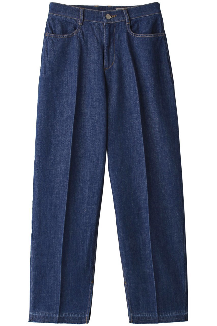 【オブリオ/AUBRIOT】のボーイフレンドカットデニムパンツ インテリア・キッズ・メンズ・レディースファッション・服の通販 founy(ファニー) 　ファッション　Fashion　レディースファッション　Fashion for Women　パンツ　Pants & Trousers　デニムパンツ・ジーンズ・美脚デニム　Denim Jeans & Pants　ヴィンテージ　Vintage Style　クラシック　Classic, Timeless Style　シンプル　Simple, Minimal　スリット　Slit, Slit Detail　デニム　Denim, Jeans Material　日本製　Made In Japan　ブルー|ID: prp329100004925084 ipo3291000000036956012