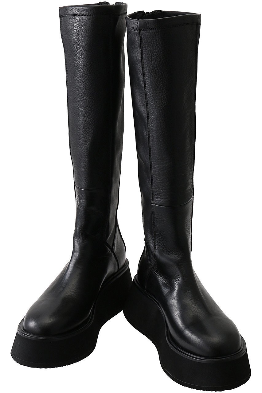 【ピアッカセッテ/ph7+】のラウンドトウストレッチ厚底ロングブーツ 人気、トレンドファッション・服の通販 founy(ファニー) 　ファッション　Fashion　レディースファッション　Fashion for Women　シンプル　Simple, Minimal　ストレッチ　Stretch, Stretchy Fabric　ストレート　Straight, Straight Cut　ロング　Long, Long-Length　厚底　Platform Shoes　定番　Standard, Basic Item　other-5|ID: prp329100004925128 ipo3291000000036956637