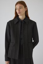 【リムアーク/RIM.ARK】のContrast JK/ジャケット 人気、トレンドファッション・服の通販 founy(ファニー) ファッション Fashion レディースファッション Fashion for Women アウター Coat / Outerwear Collection レディースジャケット・軽アウター Jackets おすすめ Recommended / Our Picks コンパクト Compact, Small Size ショート Short, Short Length ジャケット Jacket, Outerwear ストライプ Stripe, Striped Pattern セットアップ Set-Up, Coordinated Outfit マニッシュ Mannish, Boyish モダン Modern, Contemporary エレガント 上品 Elegant 羽織 Haori, Light Jacket thumbnail ブラック|ID: prp329100004925140 ipo3291000000036956784