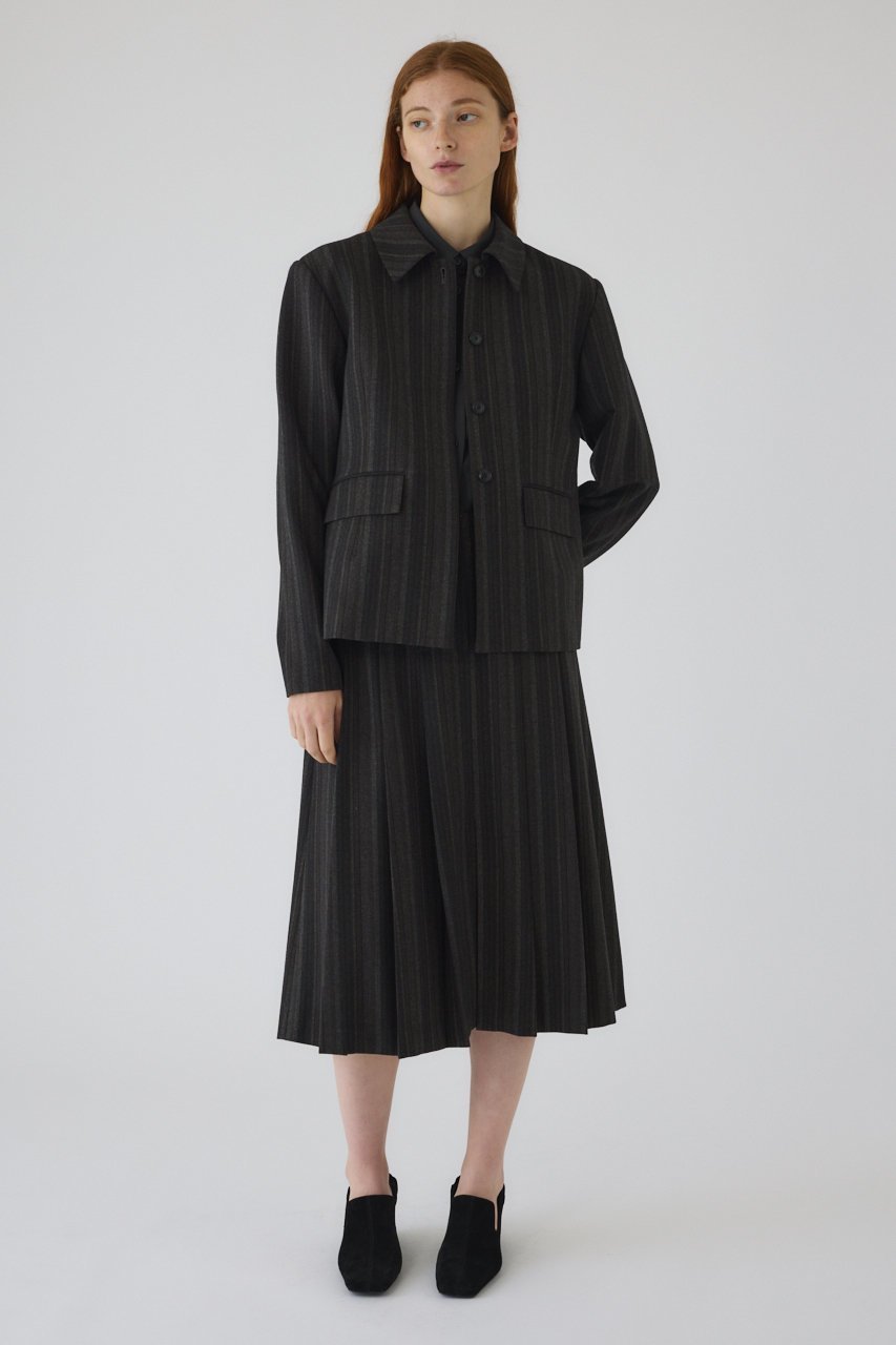 【リムアーク/RIM.ARK】のContrast JK/ジャケット 人気、トレンドファッション・服の通販 founy(ファニー) 　ファッション　Fashion　レディースファッション　Fashion for Women　アウター　Coat / Outerwear Collection　レディースジャケット・軽アウター　Jackets　おすすめ　Recommended / Our Picks　コンパクト　Compact, Small Size　ショート　Short, Short Length　ジャケット　Jacket, Outerwear　ストライプ　Stripe, Striped Pattern　セットアップ　Set-Up, Coordinated Outfit　マニッシュ　Mannish, Boyish　モダン　Modern, Contemporary　エレガント 上品　Elegant　羽織　Haori, Light Jacket　other-4|ID: prp329100004925140 ipo3291000000036956787