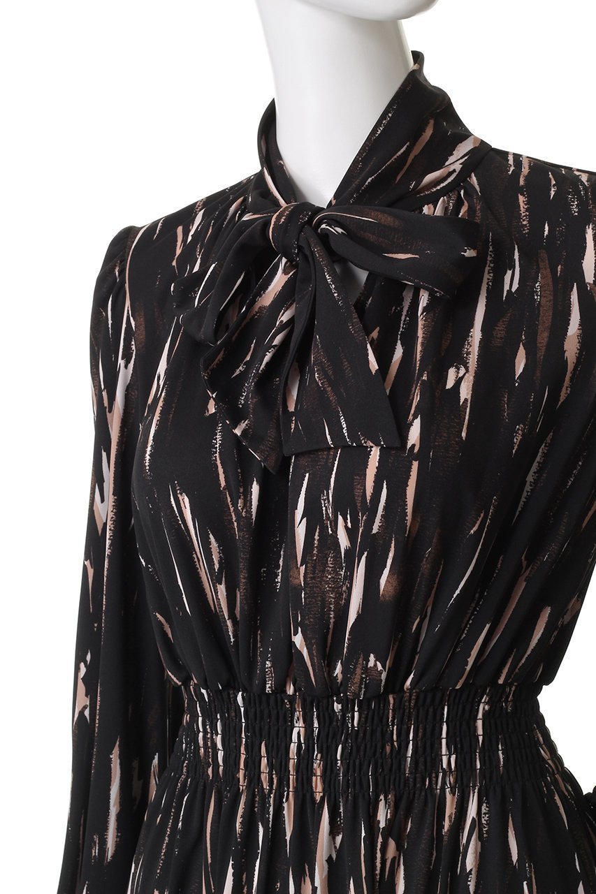 【コルコバード/CORCOVADO】のプリントボウタイリボンドレス 人気、トレンドファッション・服の通販 founy(ファニー) 　ファッション　Fashion　レディースファッション　Fashion for Women　ワンピース　Dresses　フォーマル・パーティードレス・結婚式用ドレス　Elegant & Casual Dresses　チュニック　Tunic Tops & Dresses　ギャザー　Gathered, Ruffled　シューズ　Shoes, Footwear　ジャケット　Jacket, Outerwear　ストレッチ　Stretch, Stretchy Fabric　スニーカー　Sneakers, Trainers　チュニック　Tunic, Long Top　ドレス　Dress, One-Piece　バランス　Balance, Style Balance　バレエ　Ballet, Ballet Style　フェミニン　Feminine, Girly　リボン　Ribbon, Bow　リラックス　Relax, Relaxed Fit　other-5|ID: prp329100004925145 ipo3291000000036957103