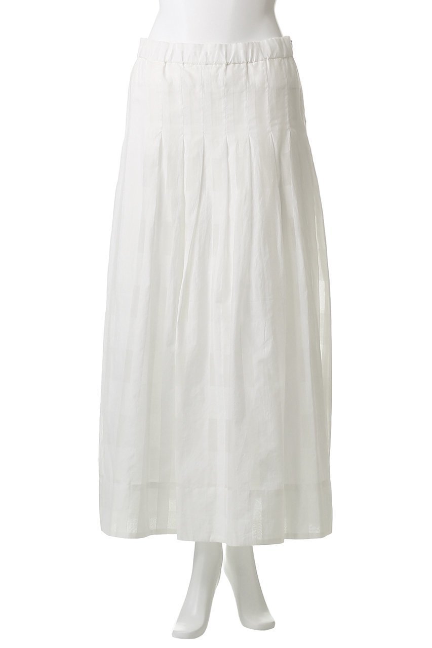 【プレインピープル/PLAIN PEOPLE】のコードチェックワッシャーセミフレアスカート 人気、トレンドファッション・服の通販 founy(ファニー) 　ファッション　Fashion　レディースファッション　Fashion for Women　スカート　Skirts　Aライン・フレアスカート　A-Line & Flared Skirts　ロングスカート　Long Skirts / Maxi & Midi Skirts　シルク　Silk, 100% Silk　シンプル　Simple, Minimal　チェック　Check, Plaid, Tartan　ロング　Long, Long-Length　other-2|ID: prp329100004925146 ipo3291000000036957130