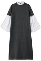 【マリリンムーン/MARILYN MOON】の14Gウール 2way スリーブワンピース チャコール|ID: prp329100004925147 ipo3291000000036957136