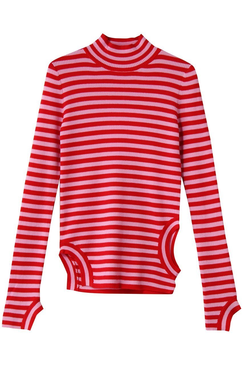 【エンフォルド/ENFOLD】のNECK HOLE PULLOVER プルオーバー 人気、トレンドファッション・服の通販 founy(ファニー) 　ファッション　Fashion　レディースファッション　Fashion for Women　トップス・カットソー　Cut & Sew Tops　ニット　Knit Tops & Sweaters　カジュアルプルオーバー・ニットトップス　Pullovers & Knit Tops / Casual Pullovers　アシンメトリー　Asymmetrical Style　インナー　Innerwear　ハイネック　High Neck, Mock Neck　ボーダー　Border, Stripe　 other-1|ID: prp329100004925152 ipo3291000000036957191