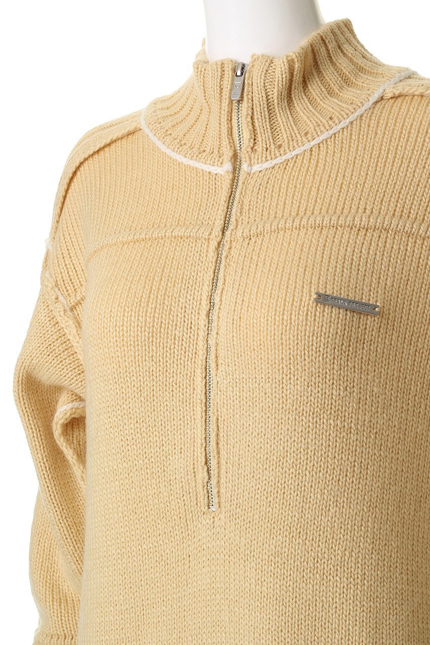 【プランク プロジェクト/PRANK PROJECT】のフロントZIPニットワンピース 人気、トレンドファッション・服の通販 founy(ファニー) 　ファッション　Fashion　レディースファッション　Fashion for Women　ワンピース　Dresses　ニットワンピース　Knit Dresses　インナー　Innerwear　スリット　Slit, Slit Detail　センター　Center, Center Line　ハイネック　High Neck, Mock Neck　フロント　Front, Front Design　切替　Switching, Contrast Panel　防寒　Cold Protection, Winter-Ready　other-5|ID: prp329100004925160 ipo3291000000036957384