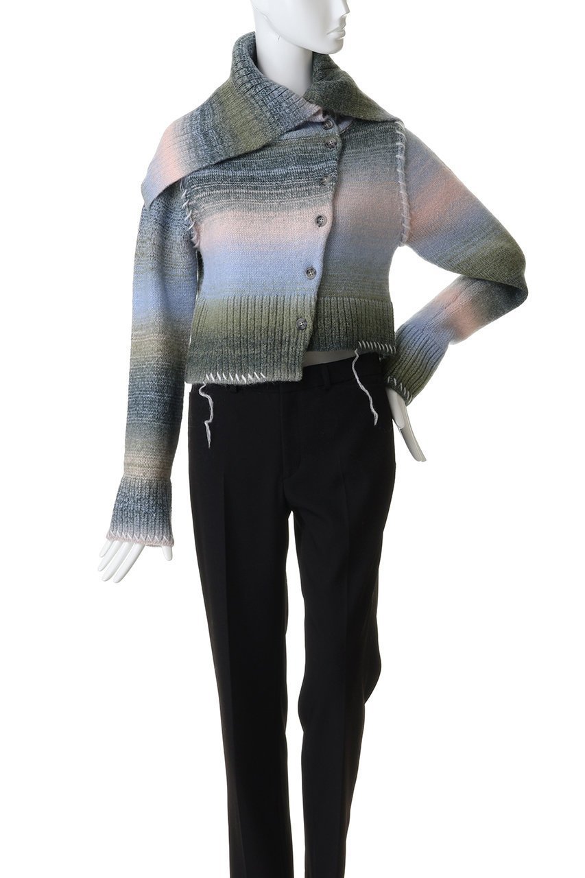 【メゾンスペシャル/MAISON SPECIAL】のAsymmetry kasuri Knit Cardigan/アシメカスリニットカーディガン 人気、トレンドファッション・服の通販 founy(ファニー) 　ファッション　Fashion　レディースファッション　Fashion for Women　トップス・カットソー　Cut & Sew Tops　ニット　Knit Tops & Sweaters　カーディガン・羽織り　Layered Style Cardigans　アシンメトリー　Asymmetrical Style　インナー　Innerwear　カーディガン　Cardigan, Knitwear　グラデーション　Gradient, Ombre　コンパクト　Compact, Small Size　シンプル　Simple, Minimal　スラックス　Slacks, Dress Pants　デニム　Denim, Jeans Material　バランス　Balance, Style Balance　フロント　Front, Front Design　リラックス　Relax, Relaxed Fit　ワイド　Wide, Wide Fit　おすすめ　Recommended / Our Picks　other-2|ID: prp329100004925172 ipo3291000000036957775