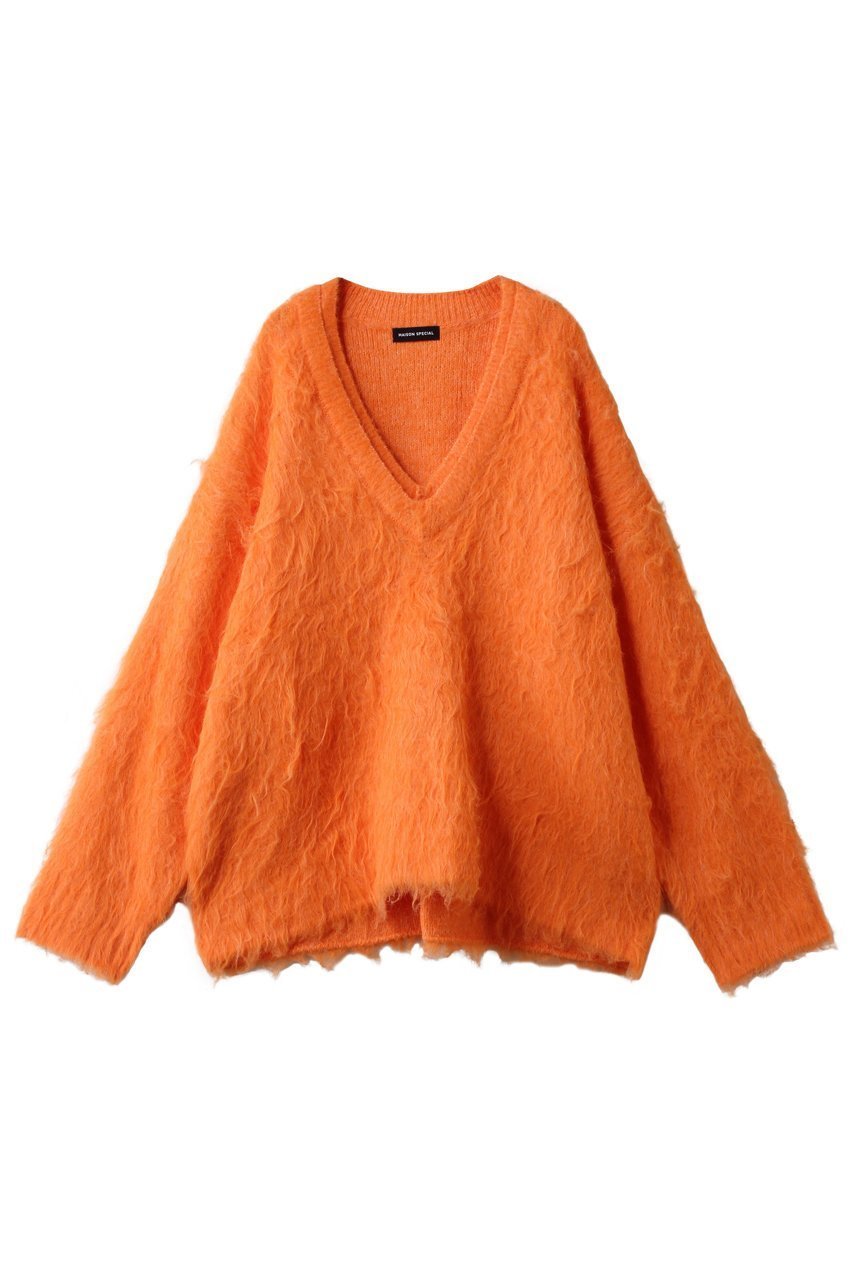 【メゾンスペシャル/MAISON SPECIAL】のLong Shaggy V-neck Knit/ロングシャギーVネックニット 人気、トレンドファッション・服の通販 founy(ファニー) 　ファッション　Fashion　レディースファッション　Fashion for Women　トップス・カットソー　Cut & Sew Tops　ニット　Knit Tops & Sweaters　カジュアルプルオーバー・ニットトップス　Pullovers & Knit Tops / Casual Pullovers　Vネックトップス　V-Neck Tops / V-Cut Neckline Shirts　リラックス　Relax, Relaxed Fit　エレガント 上品　Elegant　 other-1|ID: prp329100004925176 ipo3291000000036957808