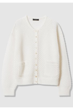 【アルアバイル/allureville】の透かし編みカーディガン 人気、トレンドファッション・服の通販 founy(ファニー) ファッション Fashion レディースファッション Fashion for Women トップス・カットソー Cut & Sew Tops ニット Knit Tops & Sweaters カーディガン・羽織り Layered Style Cardigans カーディガン Cardigan, Knitwear シンプル Simple, Minimal ミックス Mix, Mixed Style メタリック Metallic, Shiny Finish メッシュ Mesh, Net Fabric エレガント 上品 Elegant 再入荷 Restock / Back in Stock 夏 Summer |ID:prp329100004925190