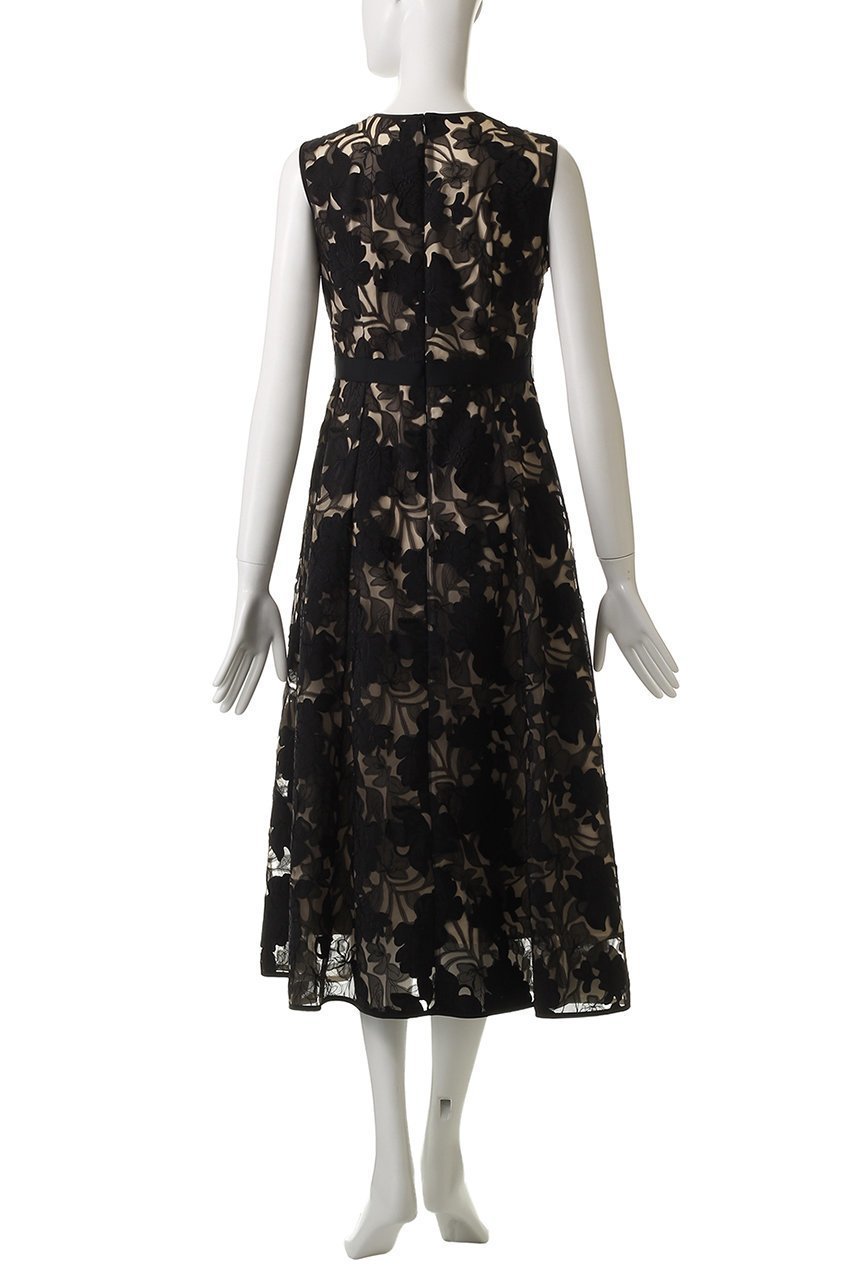 【アナイ/ANAYI】のフラワーエンブロイダリーフレアワンピース 人気、トレンドファッション・服の通販 founy(ファニー) 　ファッション　Fashion　レディースファッション　Fashion for Women　ワンピース　Dresses　チュニック　Tunic Tops & Dresses　シフォン　Chiffon, Lightweight Fabric　タフタ　Taffeta, Structured Fabric　チュニック　Tunic, Long Top　チュール　Tulip, Tulip Motif　フィット　Fit, Slim Fit　フラワー　Flower, Floral　モチーフ　Motif, Design Theme　ヨーク　Yoke, Yoke Design　ロング　Long, Long-Length　other-4|ID: prp329100004925207 ipo3291000000036958211