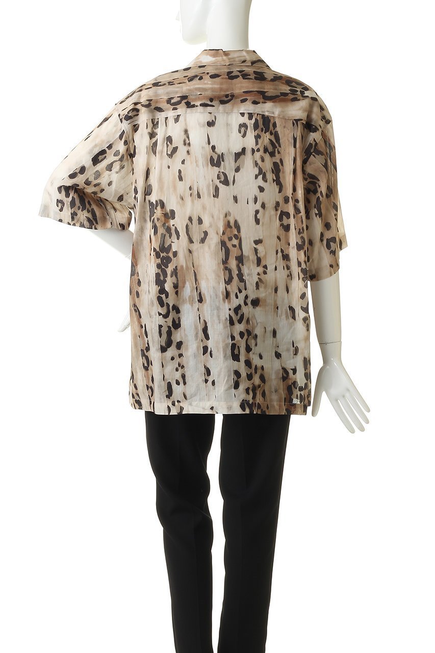 【エリオポール/heliopole】の【COUTURE D ADAM】LEOPARD オープンカラーシャツ 人気、トレンドファッション・服の通販 founy(ファニー) 　ファッション　Fashion　レディースファッション　Fashion for Women　トップス・カットソー　Cut & Sew Tops　シャツ・ブラウス・オフィスカジュアル　Elegant Blouses & Button-Ups　おすすめ　Recommended / Our Picks　エレガント 上品　Elegant　シアー　Sheer, See-Through　ショート　Short, Short Length　スリーブ　Sleeve, Long Sleeve / Short Sleeve　フロント　Front, Front Design　レオパード　Leopard, Animal Print　other-4|ID: prp329100004925209 ipo3291000000036958238