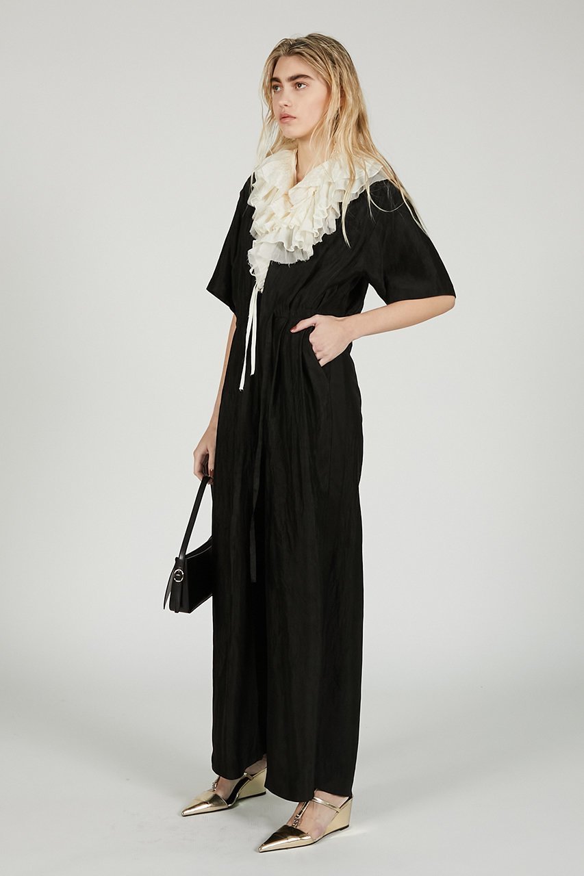 【プランク プロジェクト/PRANK PROJECT】のオープンバックジャンプスーツ / Open Back Jumpsuit 人気、トレンドファッション・服の通販 founy(ファニー) 　ファッション　Fashion　レディースファッション　Fashion for Women　バッグ　Bags　パンツ　Pants & Trousers　サテン　Satin, Glossy Fabric　ストライプ　Stripe, Striped Pattern　ドローストリング　Drawstring, Pull Cord　リラックス　Relax, Relaxed Fit　ワッシャー　Washer, Crinkled Finish　other-6|ID: prp329100004925253 ipo3291000000036958833